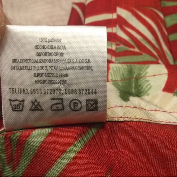 Rima XL Hawaiian Oversized Orchid Palm Tress Party Short Sleeve Button Up Shirt - Picture 9 of 9